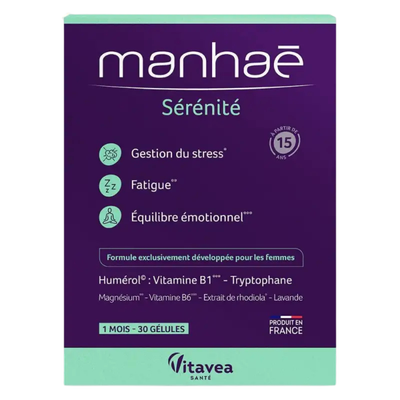Vitavea Manhaé Sérénité 30 Capsules – Stress, Sommeil & Équilibre Émotionnel