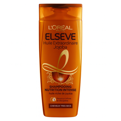 L’Oréal Elsève Huile Extraordinaire Jojoba Shampooing 400ml – Nutrition Cheveux Secs