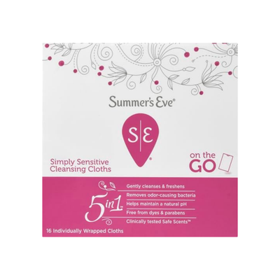 Summer's Eve Feminine Cleansing Cloths for Sensitive Skin 16