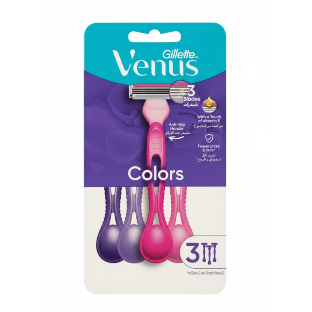 Gillette Venus Colors – Rasoir Femme 3 Lames