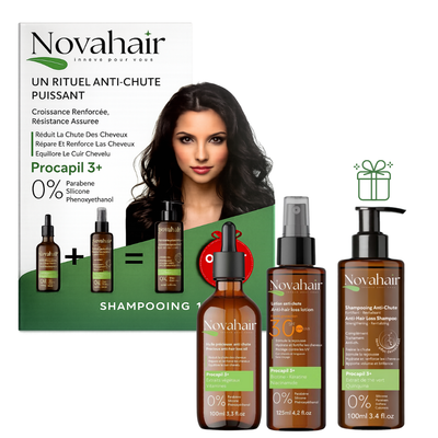 NOVAHair  Pack Anti-Chute- Huile + Lotion - Shampoing OFFERT