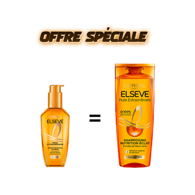 L'Oreal Paris Elseve Huile Extraodinaire Cheveux tres Secs  shampooing 200ml+Serum 100ml