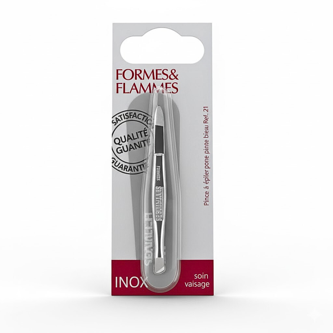 Formes&Flammes Pince A Epiler Acier Forge Chrome Mors Etroits Biais 8cm Refrence 11