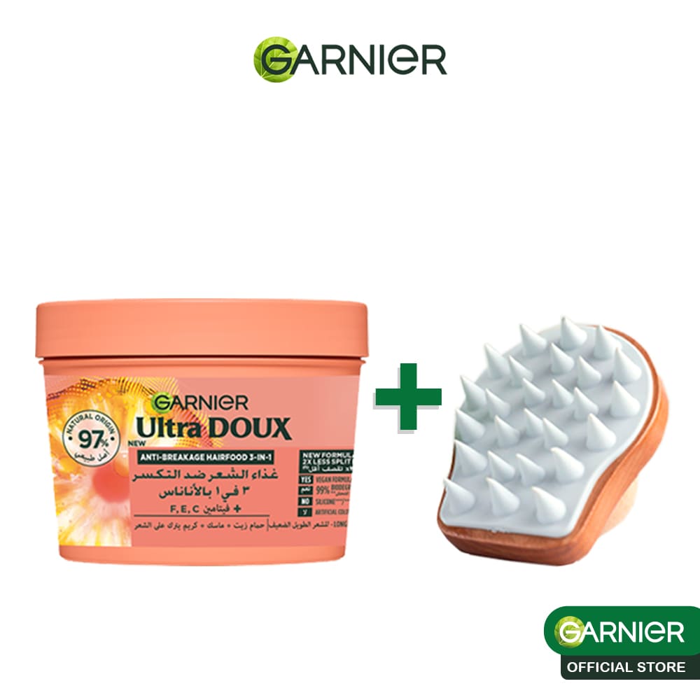Garnier ultra doux hair food ananas 390ml + vitamines c, e & f - Scalp Cheveux OFFERTE