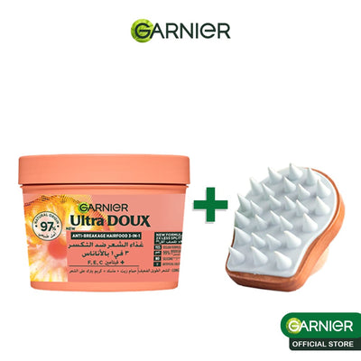 Garnier ultra doux hair food ananas 390ml + vitamines c, e & f - Scalp Cheveux OFFERTE
