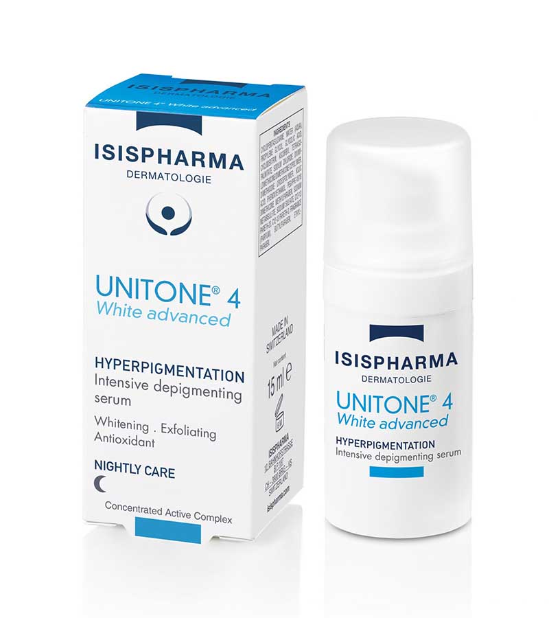 ISISPHARMA UNITONE4 white advanced Serum depigmentant Intensif 15ml -  uveblock 50+ Mineral Teintee+ trousse Offerts
