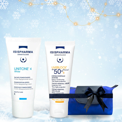 Isis Pharma Unitone 4 White Crème 30ml - Uveblock  50+ Mineral  teintee+ Trousse offerts