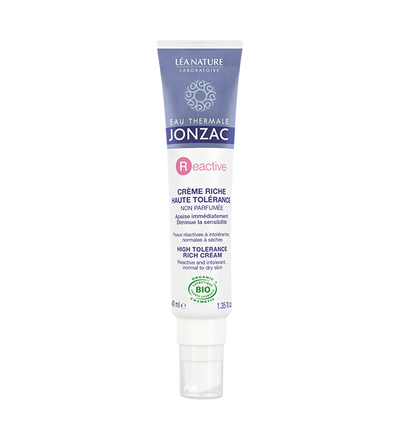 JONZAC  EAU THERMALE RÉACTIVE CRÈME RICHE HAUTE TOLÉRANCE 40 ml