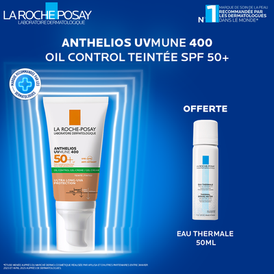 La roche posay anthelios teinte uvmune 400 gel creme oil control spf 50 - Eau thermale 50 ml Offerte