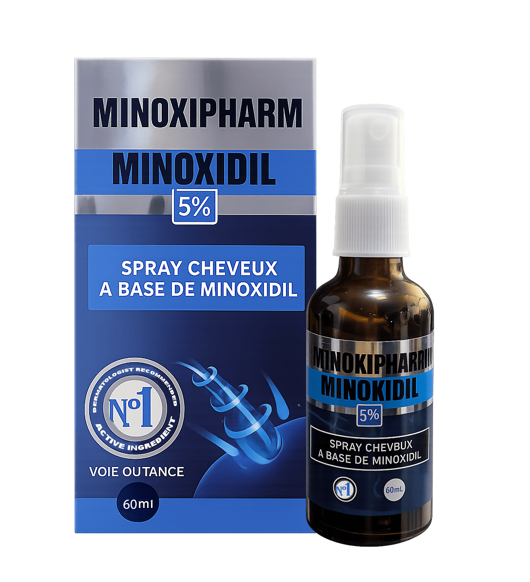 Minoxipharm Minoxidil 5% – Traitement Anti-Chute & Stimulant de Pousse des Cheveux
