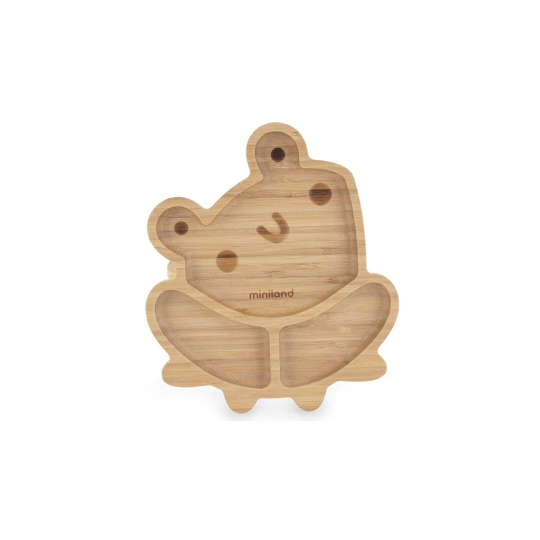 Miniland Assiette En bois Grenouille