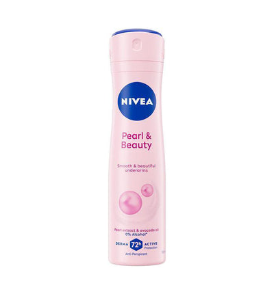 NIVEA Déodorant Femme Pearl & Beauty Spray 72h 200ml – Douceur, Éclat & Protection Longue Durée