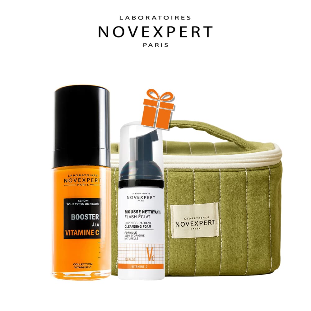 Novexpert Peau Eclante Booster Eclat Serum A La Vitamine C 30Ml -  Mini Mousse + Trousse Offerte
