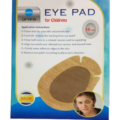 Optifix Eye Pad For Enfant 5×6.2 10 Pieces