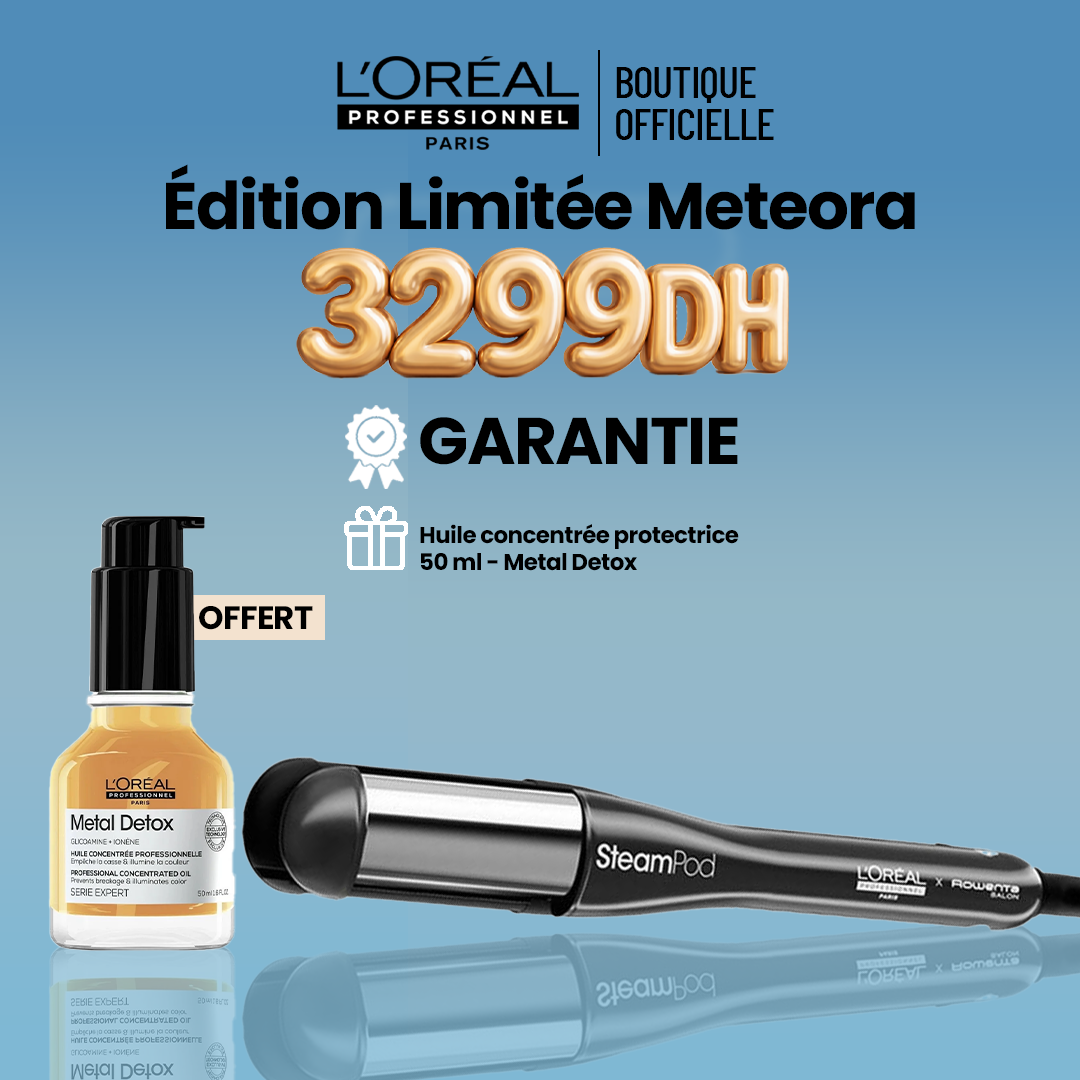 L'Oréal Professionnel SteamPod 4 Édition Limitée Meteora - Metal Detox huile concentre 50 ml OFFERT