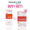 Granions Zinc 15 Mg B60 Gélules - Omega 3 Cardio 30 Gélules Offerte