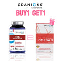 Granions Fer Bisglycinate 14 mg B60 Gélules - Oméga 3 Cardio 30 Gélules Offerte – Énergie et vitalité