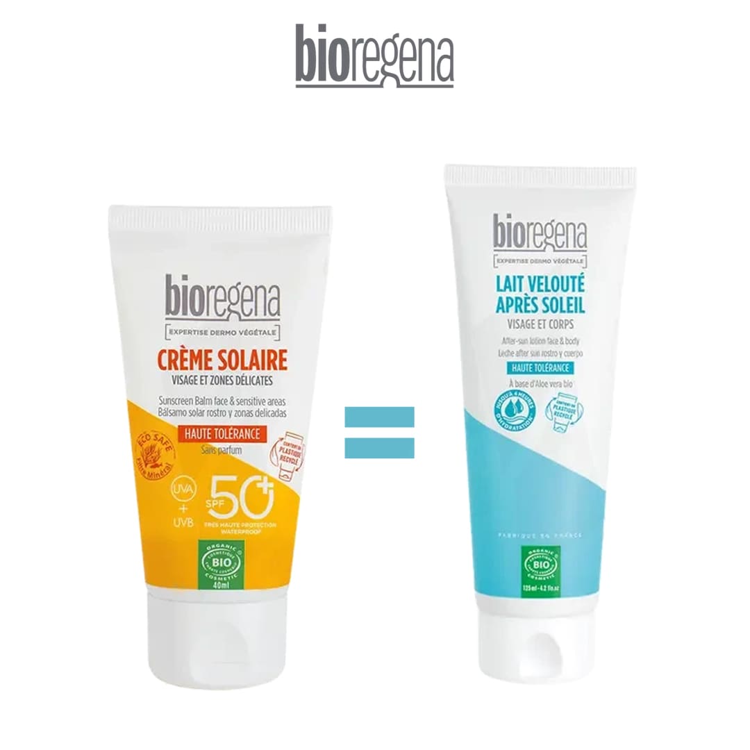 BioRegena Ecran Solaire Invisible en Crème Spf50 – 40ml - Lait Après Soleil 125ml offert