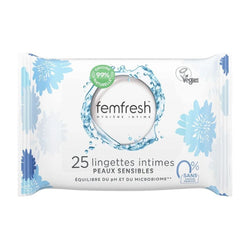 Femfresh Lingettes Intimes Peaux Sensibles 25 Unité