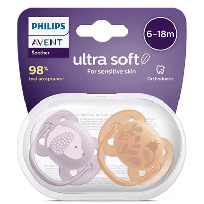 Avent Sucette Ultra Soft 6-18M Girl