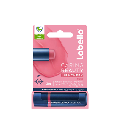 Labello Caring Beauty Lip & Cheek Spf 30 Rose 4.8g