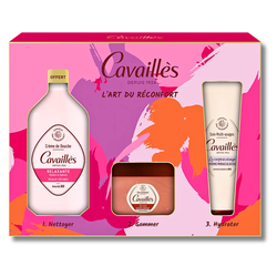 Roge cavailles Creme Douche Relaxant+Baume Gommant+Creme Miraculeuse Coffret