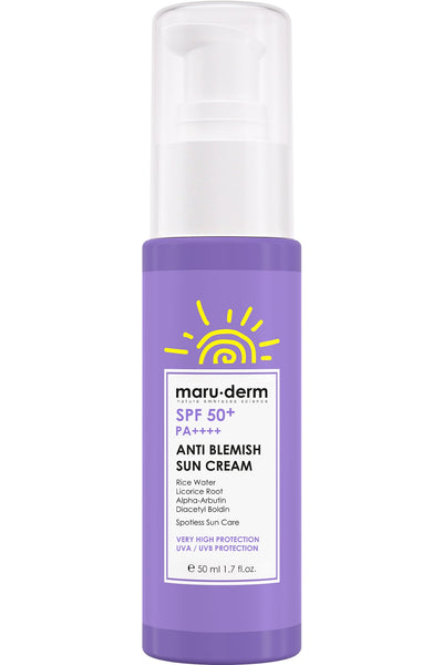 MARUDERM SPF50+ PA++++ CREME SOLAIRE ANTI BLEMISH 50ML – Protection & Peau Uniforme