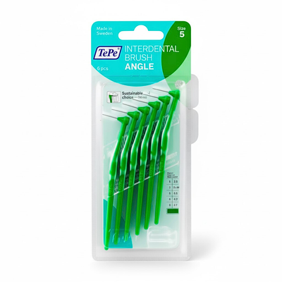 Tepe Interdental Brush Angle Vert 0.8mm Taille 5 -6 Pieces