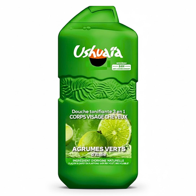 Ushuaia Douche Tonifiante 3en1 Agrumes Verts 280ml