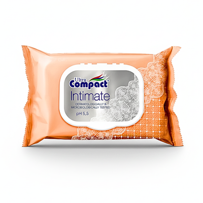 Ultra Compact Lingettes Intimate 25 Pieces