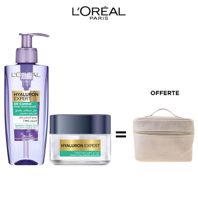 L'oréal paris hyaluron expert gel nettoyant oil control 200ml + hyaluron expert gel creme repulpant controle brillance 8h 50ml - Vanity OFFERTE