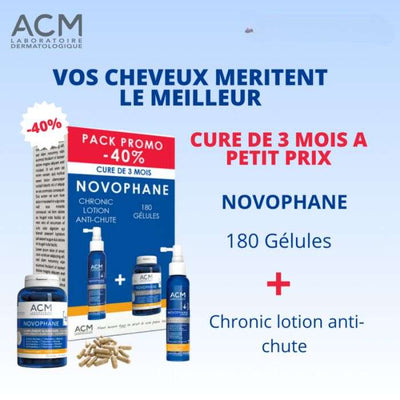 ACM Pack Novophane 180 Gelules + Chronic Lotion Anti Chute 100 ml