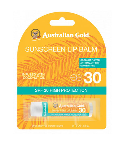 AUSTRALIAN GOLD Baume à lèvres à l'huile de coco - SPF 30