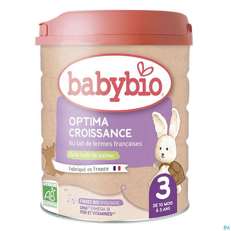 Babybio optima 3 croissance lait 3ème âge 800g