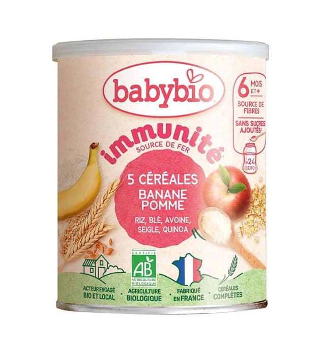 Babybio – Cereales Infantiles Bio 5 Fruits Des 6 Mois 220G