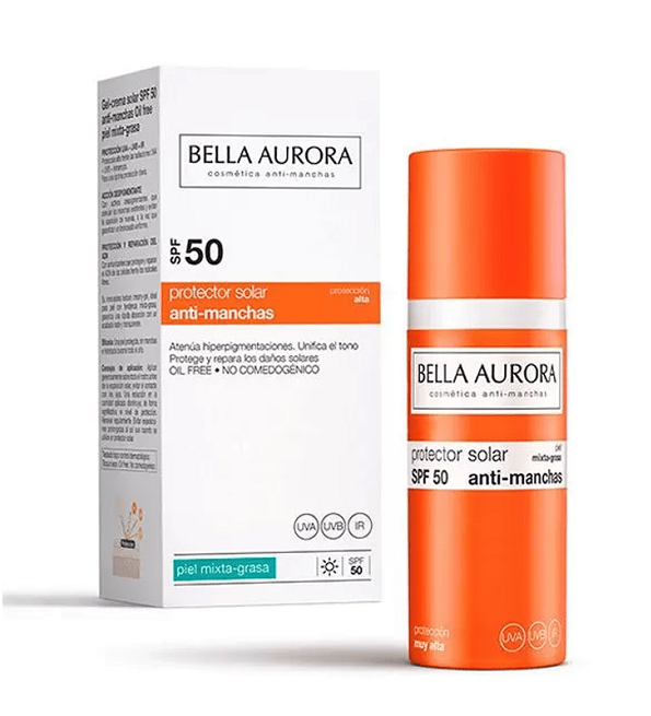 Bella Aurora Ecran Solaire Anti-taches Peaux mixtes/grasses SPF 50+ 50+ TROUSSE OFFERT