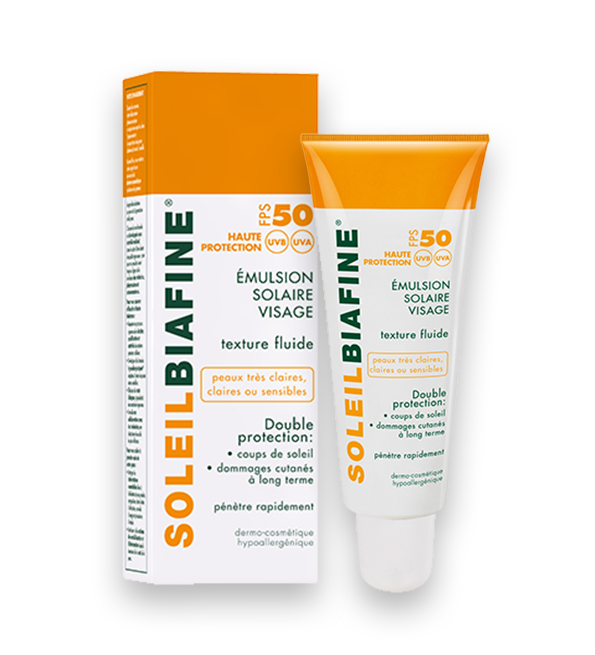 SoleilBiafine Émulsion Solaire Visage FPS 50 50 ml