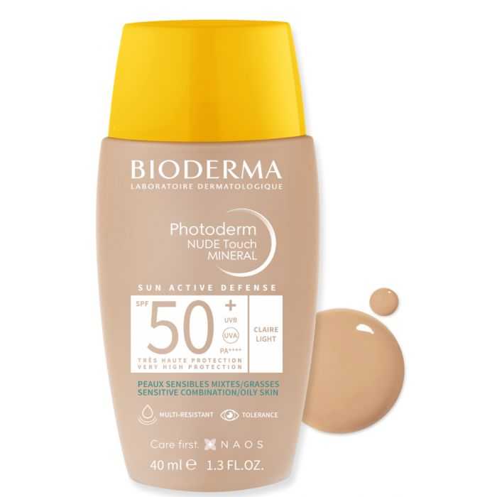 Bioderma Photoderm Nude Touch Spf 50+ Teinte Claire 40 ml