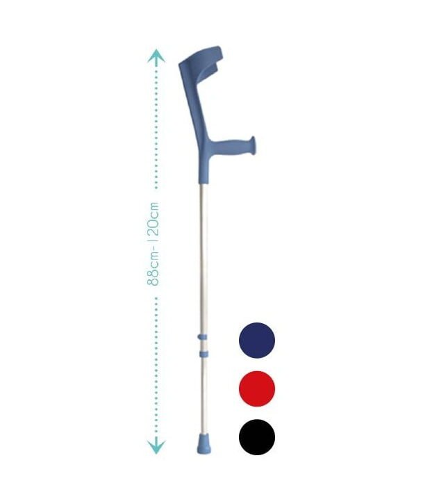 Cannes Anglaises Ergonomiques Réglables en Hauteur (La Paire de Béquilles / 3ekaz)