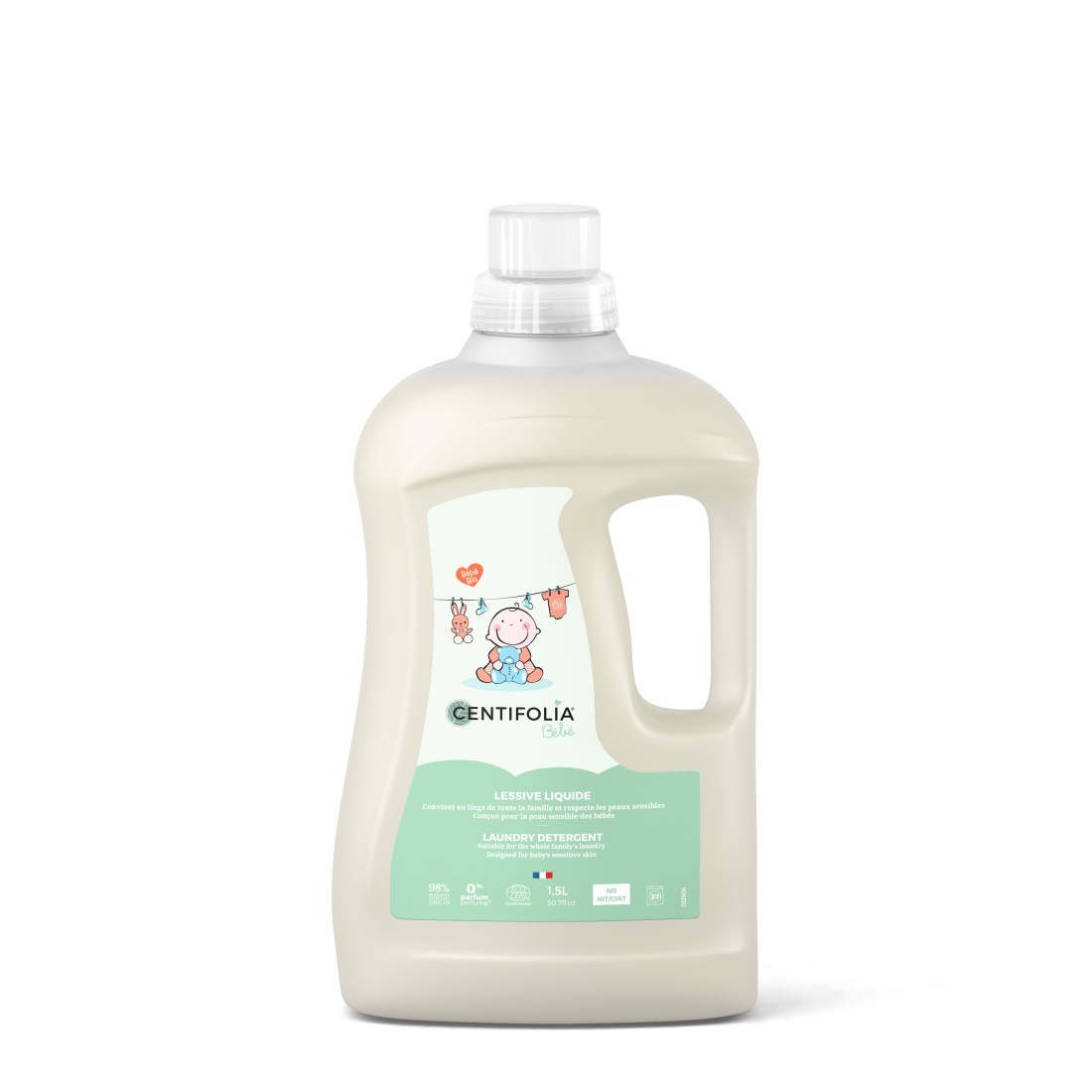Centifolia LESSIVE LIQUIDE NEUTRE NOUVELLE FORMULE 1,5 L