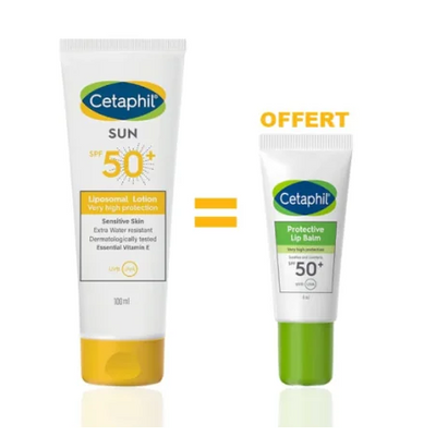 Cetaphil Coffret Sun Lotion Spf50+ 100Ml + Protective Baume A Levres 8Ml Offert