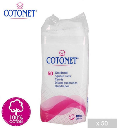 Cotonet Coton Carres 50 Pièces
