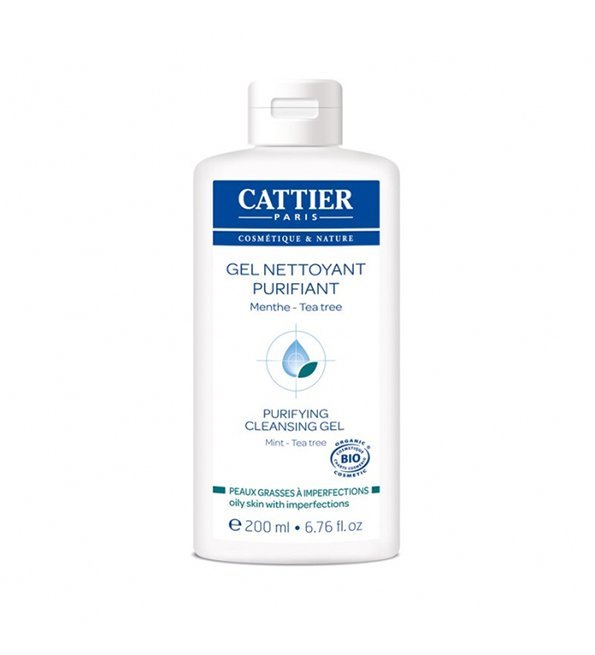 Cattier Peau Grasse à Imperfections Gel Nettoyant Purifiant Menthe 200ml