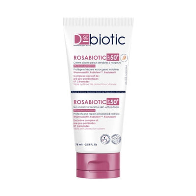 D Biotic Rosabiotic Creme Solaire Peaux Sensibles A Rougeurs Spf50+ Teinte Clair 75 ml