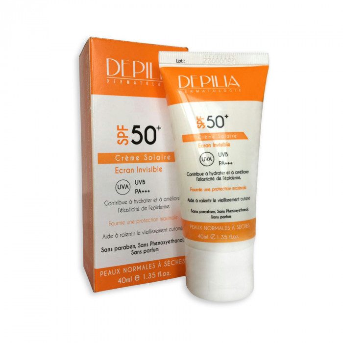 Depilia crème solaire invisible 50+