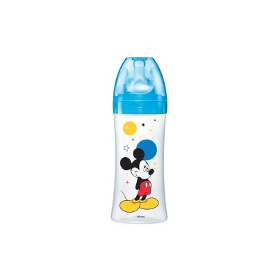Dodie Biberon Initiation 270Ml Mickey Bleu 0-6 M Tet Ronde 3 Vit D2
