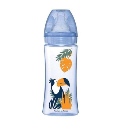 Dodie Biberon Anti Colique Tetine Ronde 3 Vitesses + 330Ml Bleu Pompier +6 M