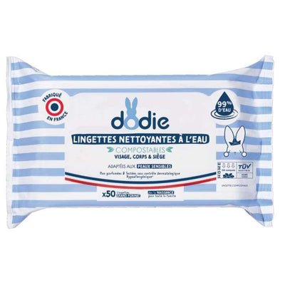 Dodie Lingettes Nettoyantes A L'Eau 50 Pieces
