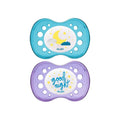 Dodie Sucette Anatomique A2 +18M Duo Nuit Good Night / Lune Sans Anneau