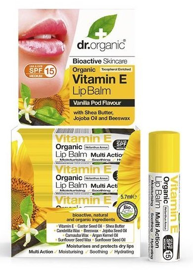 Dr Organic Baume à Lèvres à la Vitamine E 5,7ml
